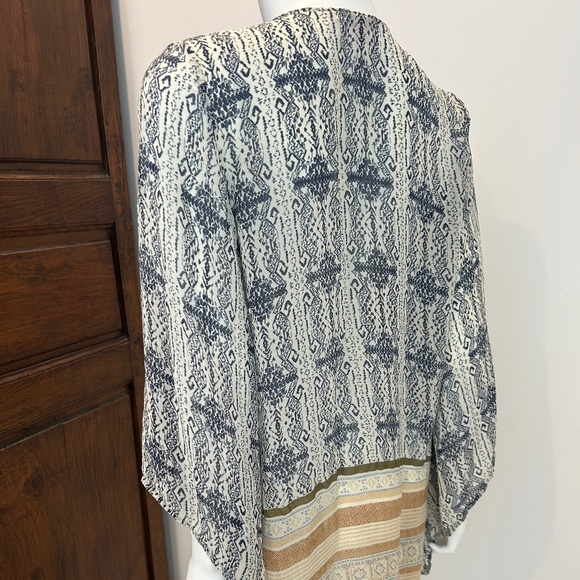 Calypso St Barth 100% Silk Cover Up - Size S - Blues and Gold - Picture 5 of 12